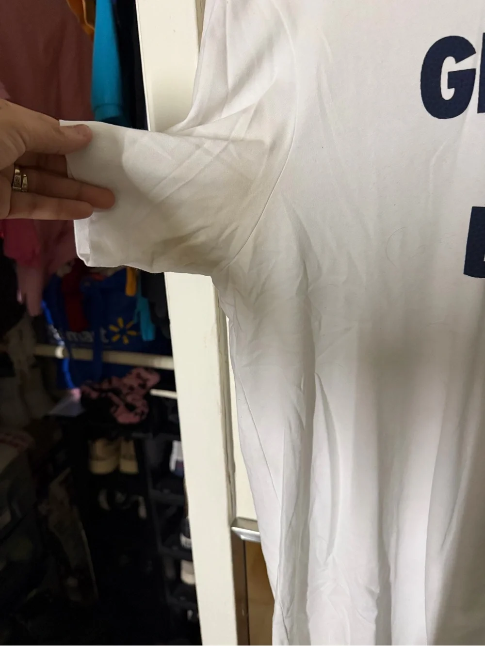 Nike White Short-Sleeve Tee with Navy 